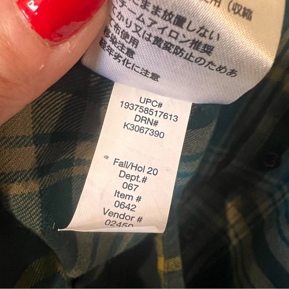 Eddie Bauer Green Plaid Classic Cotton Button Up Shirt XL - Picture 4 of 7